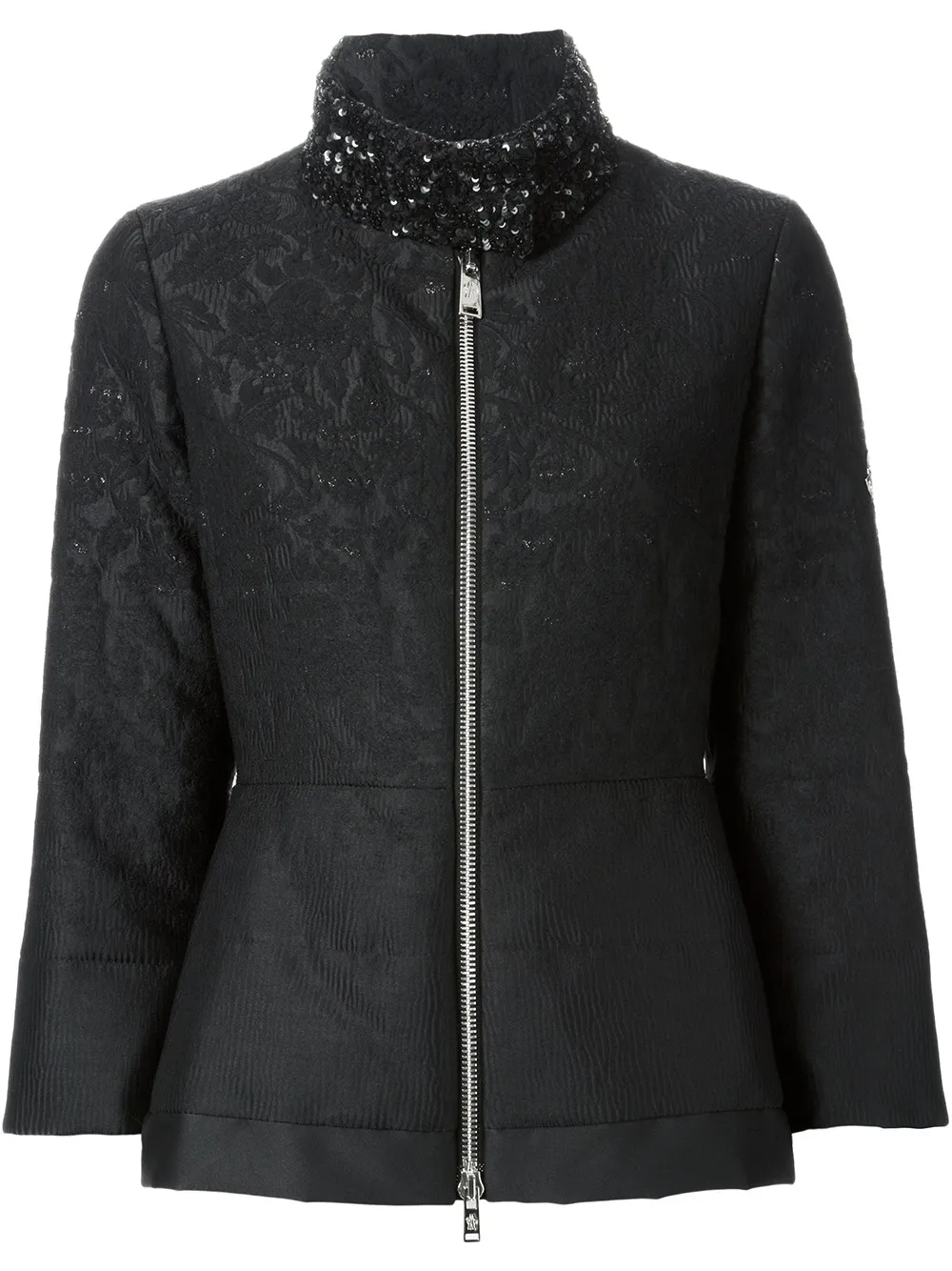 

Moncler feather down sequined jacket - Black