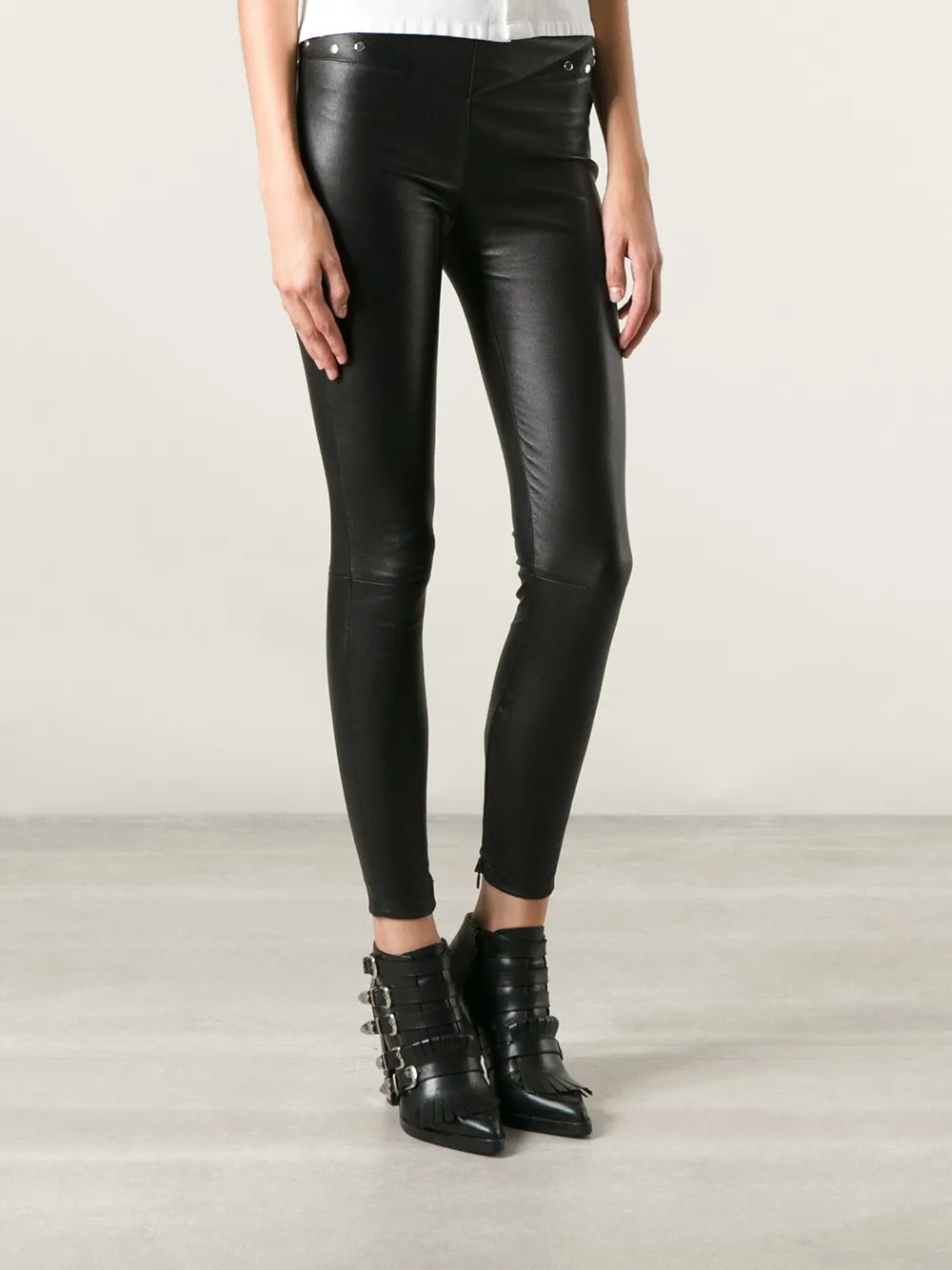 Saint Laurent studded leggings Zwart