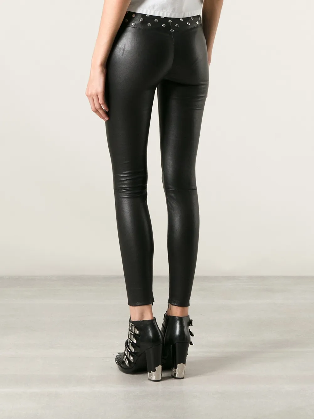 Saint Laurent studded leggings Zwart
