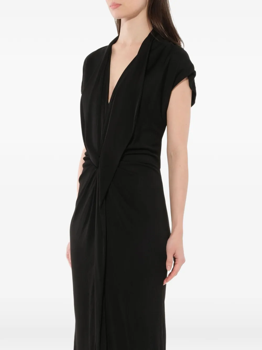  Givenchy Draped Evening Gown   Schwarz 