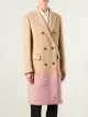 MSGM textured panel double breasted coat