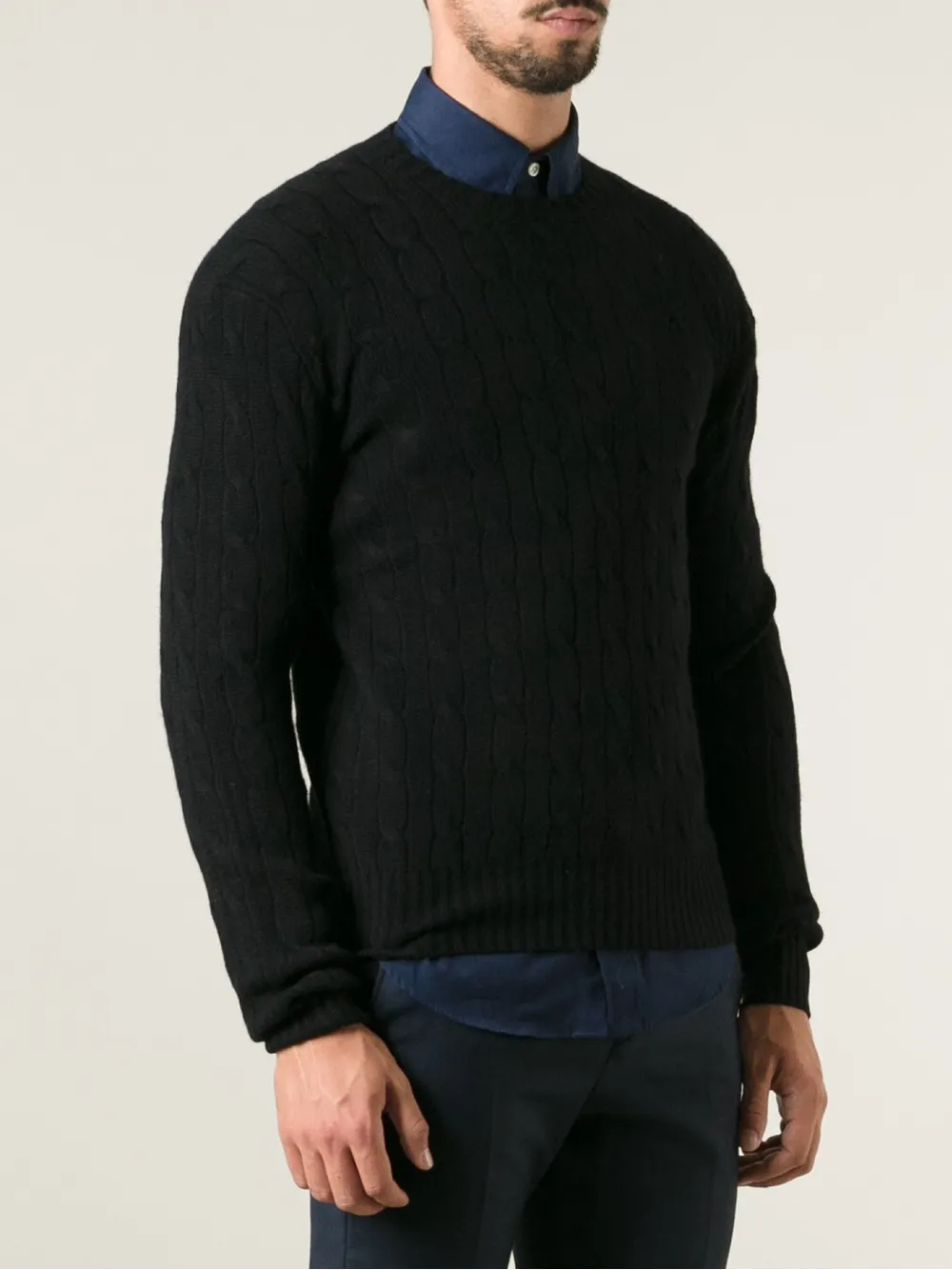Polo Ralph Lauren cable knit jumper Zwart