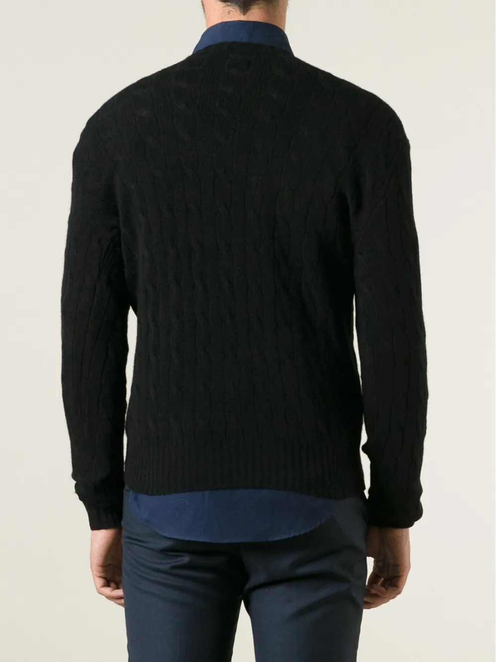 Polo Ralph Lauren cable knit jumper Zwart