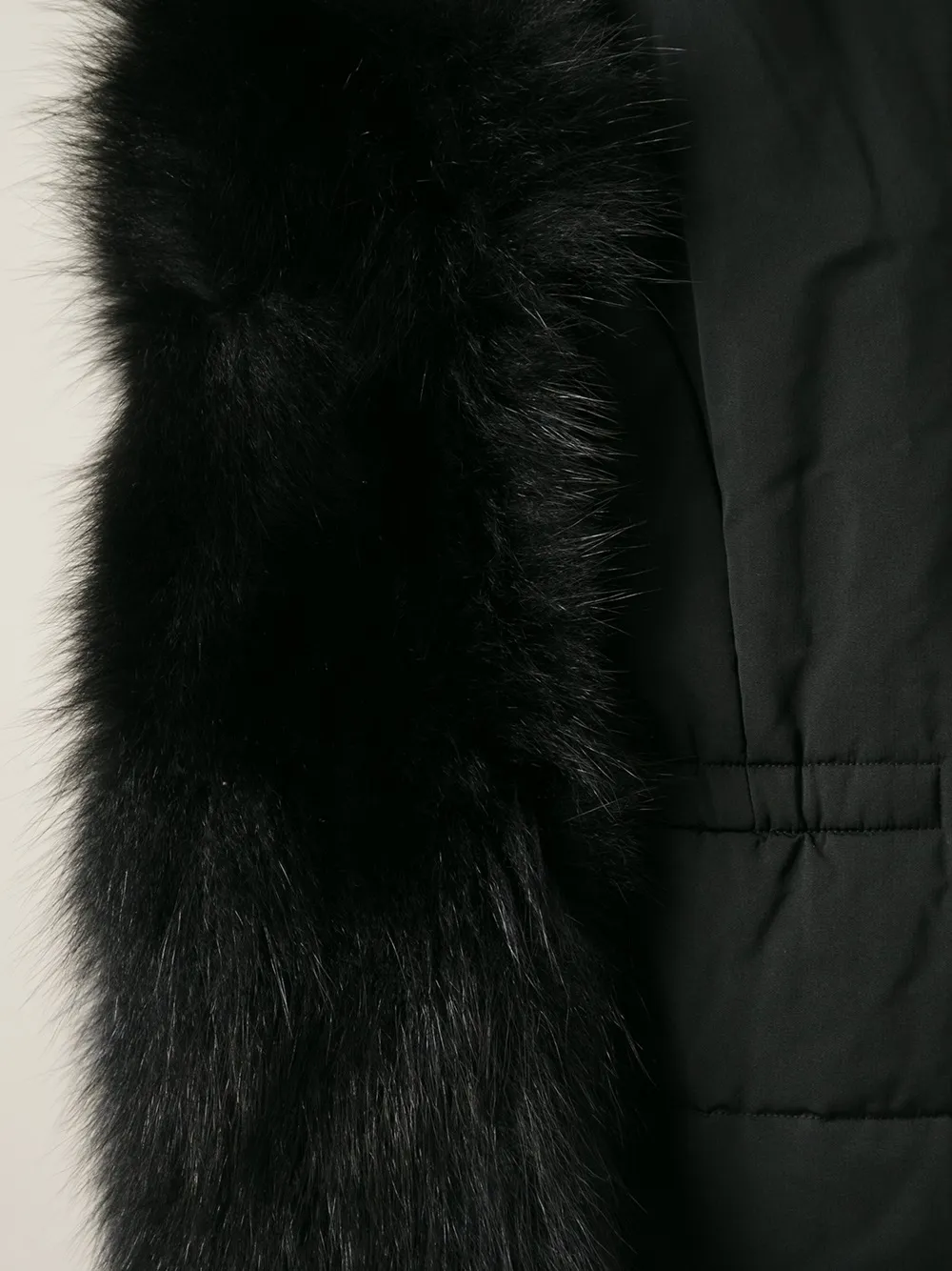 Nina Ricci contrasting sleeves zipped coat Zwart