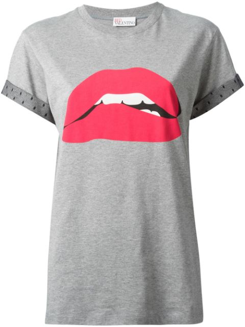 Red Valentino Lips Print T-shirt - Farfetch