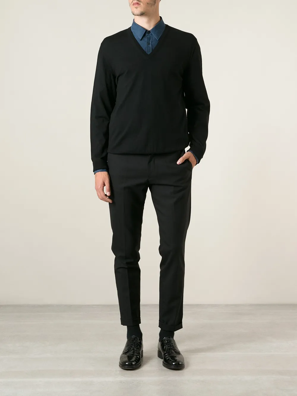 Gucci v-neck sweater - Zwart