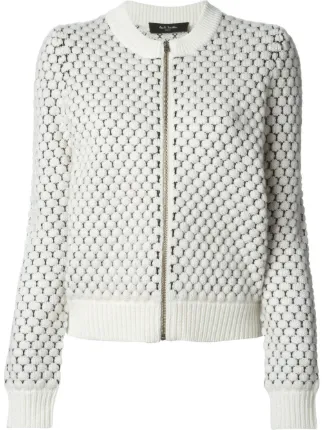 Paul Smith Black Label Zipped Honey Comb Knit Cardigan - Farfetch