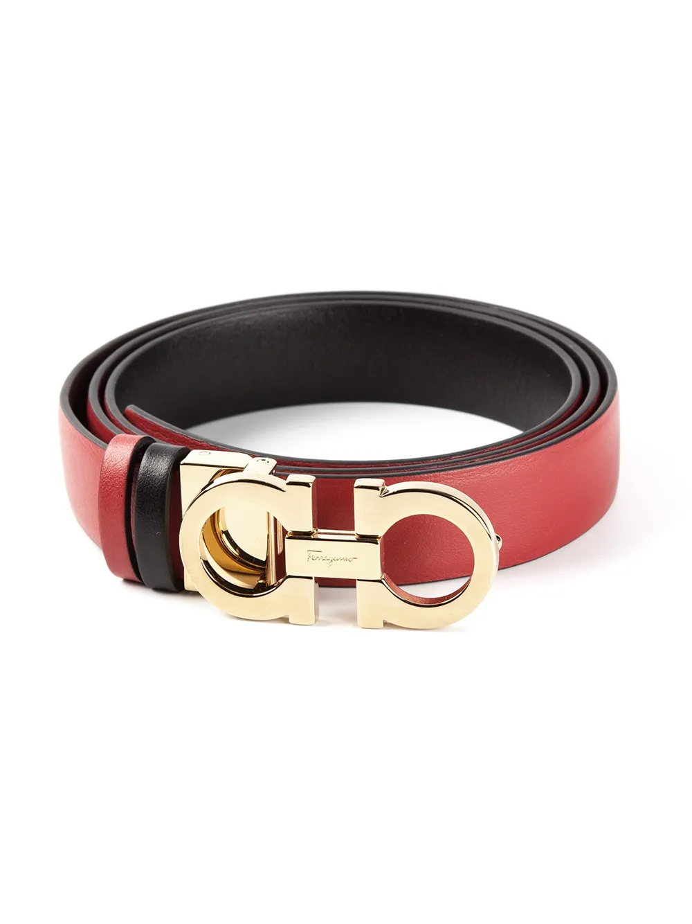 

Ferragamo Gancini buckle belt - Red