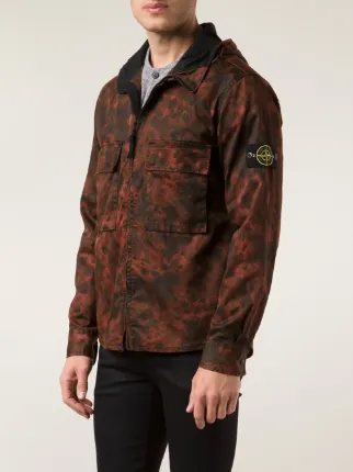 Stone Island Camouflage Jacket - Farfetch