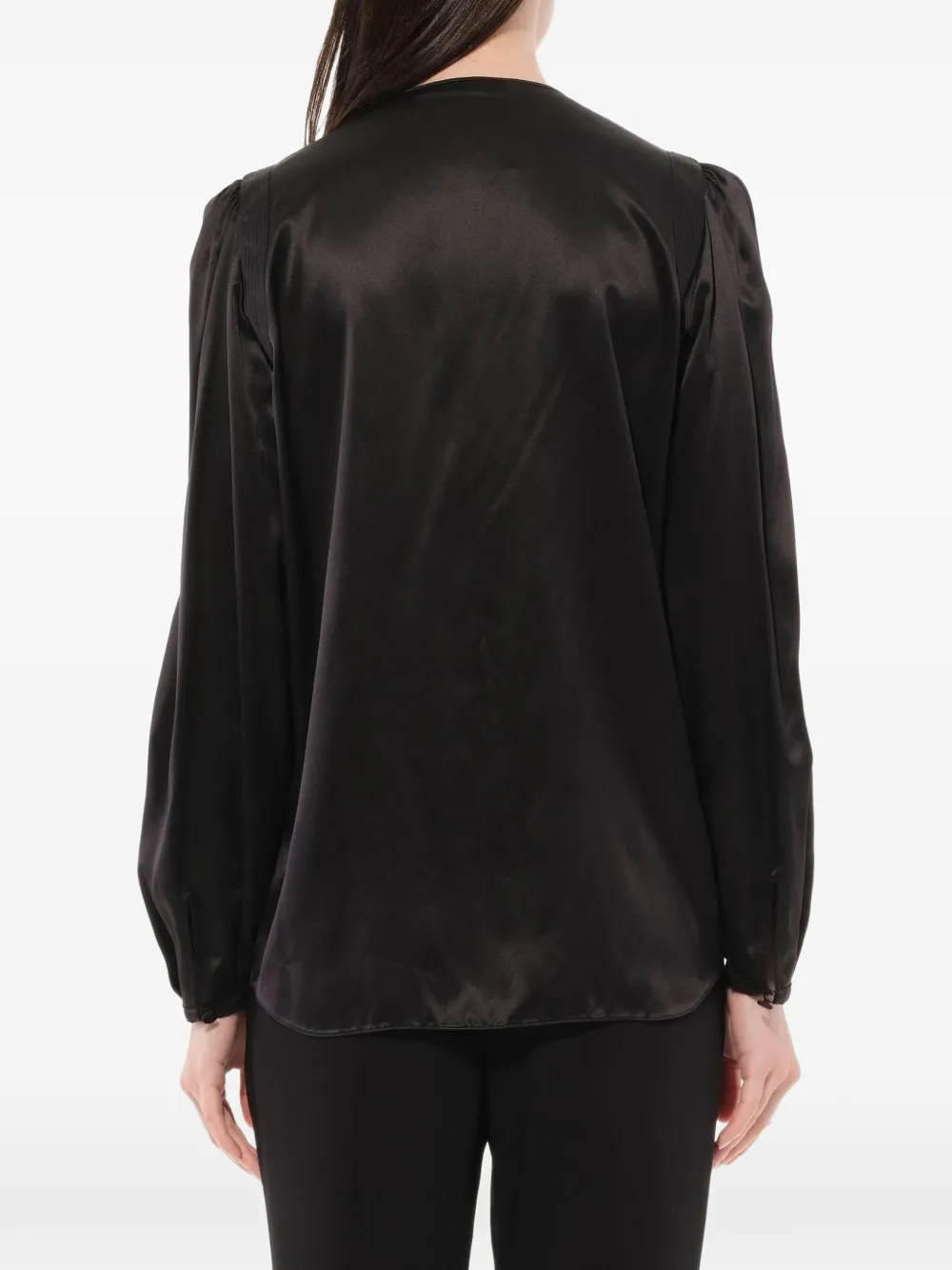 Givenchy pleat detail blouse Zwart