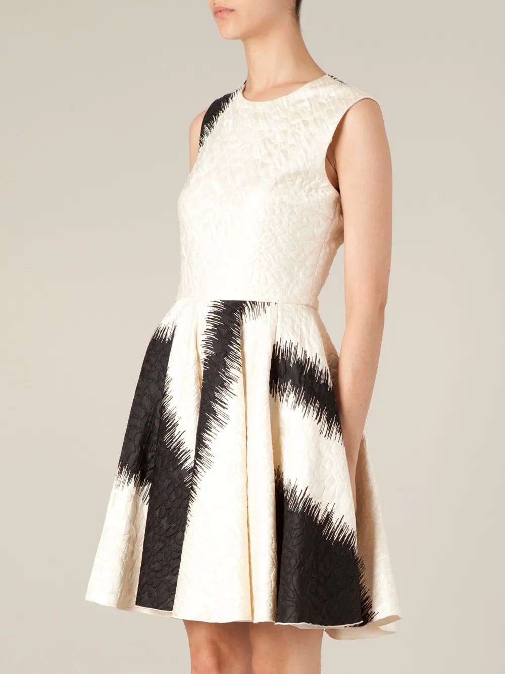 Giambattista Valli Printed Flared Dress In White