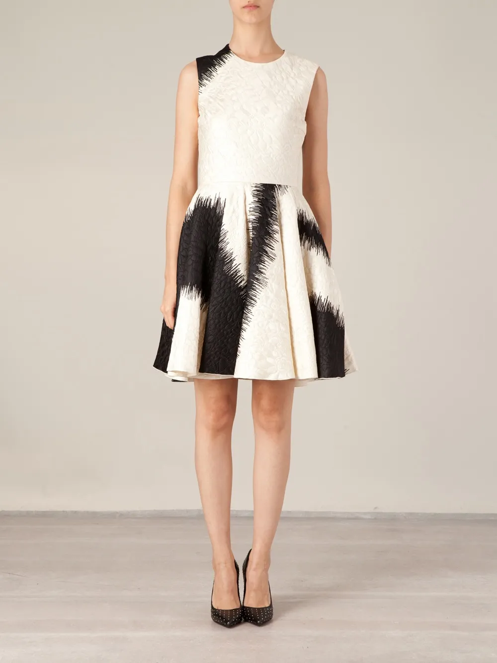 Giambattista Valli printed flared dress - Wit