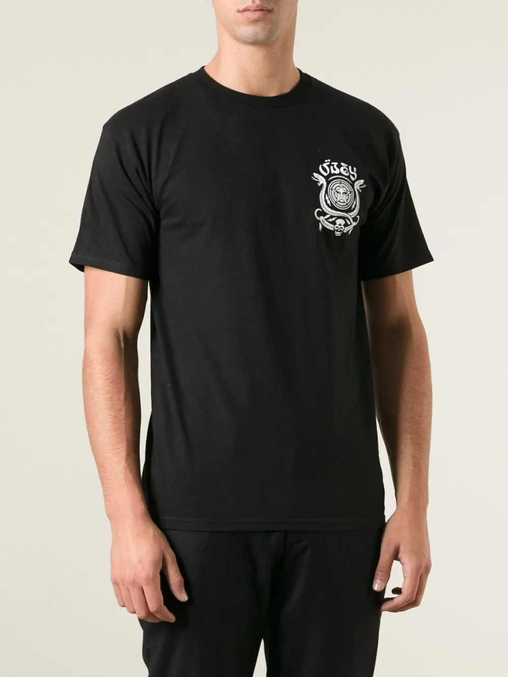 Obey 'serpientes' Basic T-shirt In Black