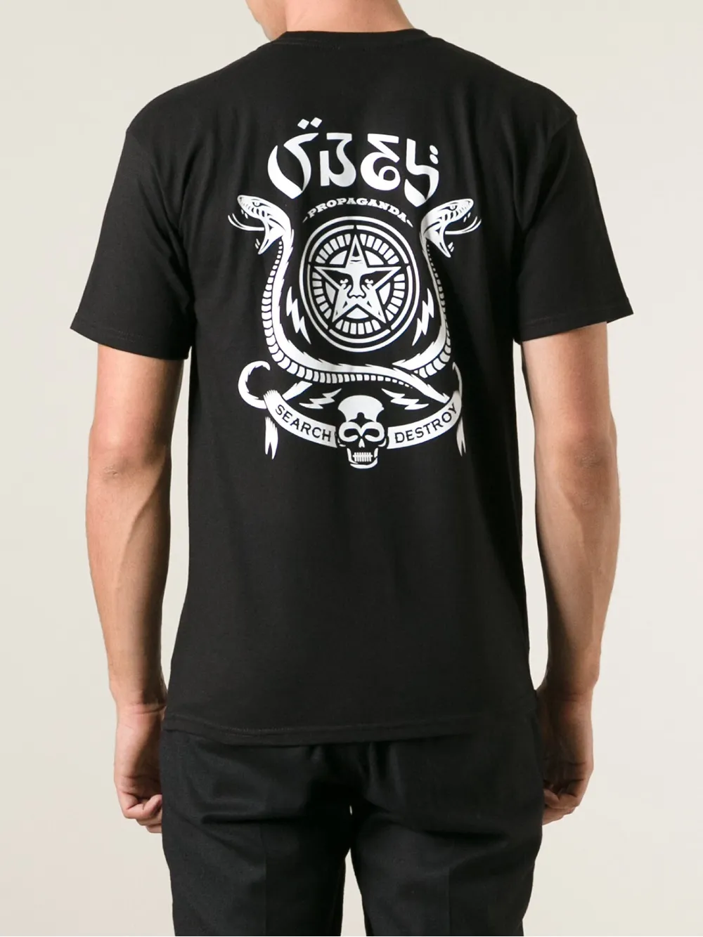 Obey 'serpientes' Basic T-shirt In Black