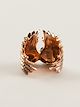 Elise Dray rose gold and diamond pavé phalanx wings ring