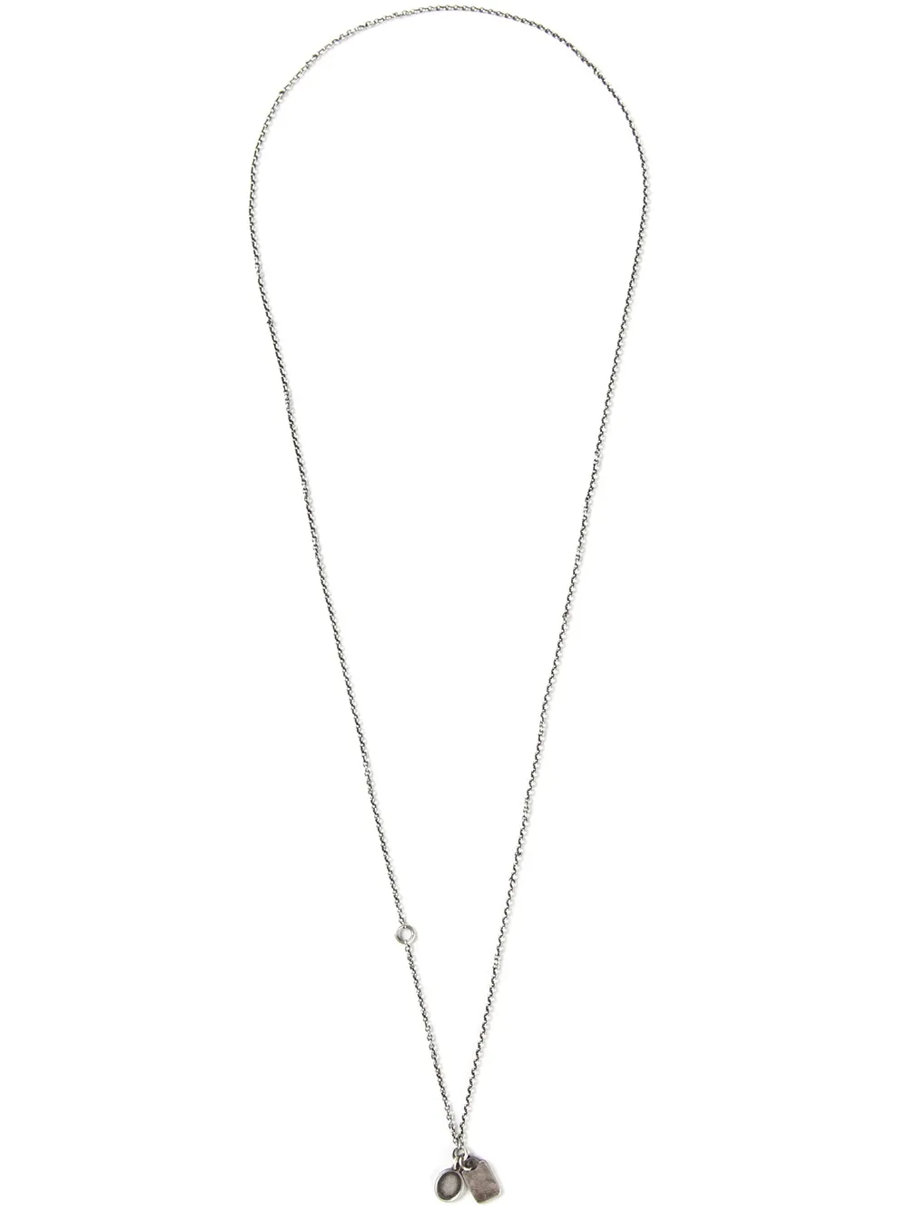 WERKSTATT:MÜNCHEN ダブルペンダント ネックレス - メタリック WERKSTATT:MÜNCHEN ダブルペンダント ネックレス - メタリック