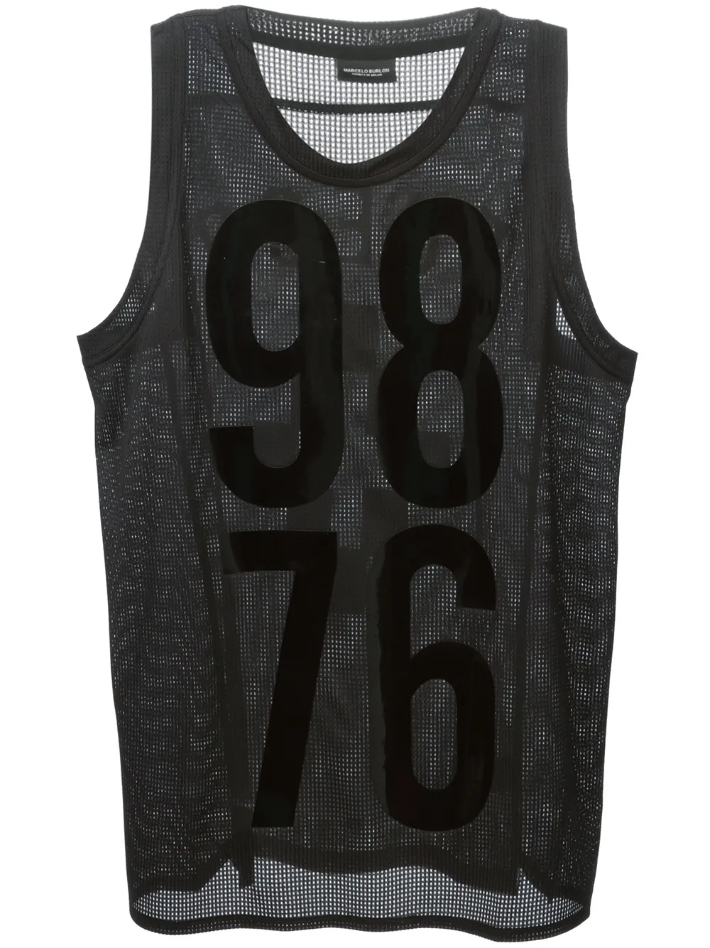COUNTY OF MILAN mesh patched vest - Nero