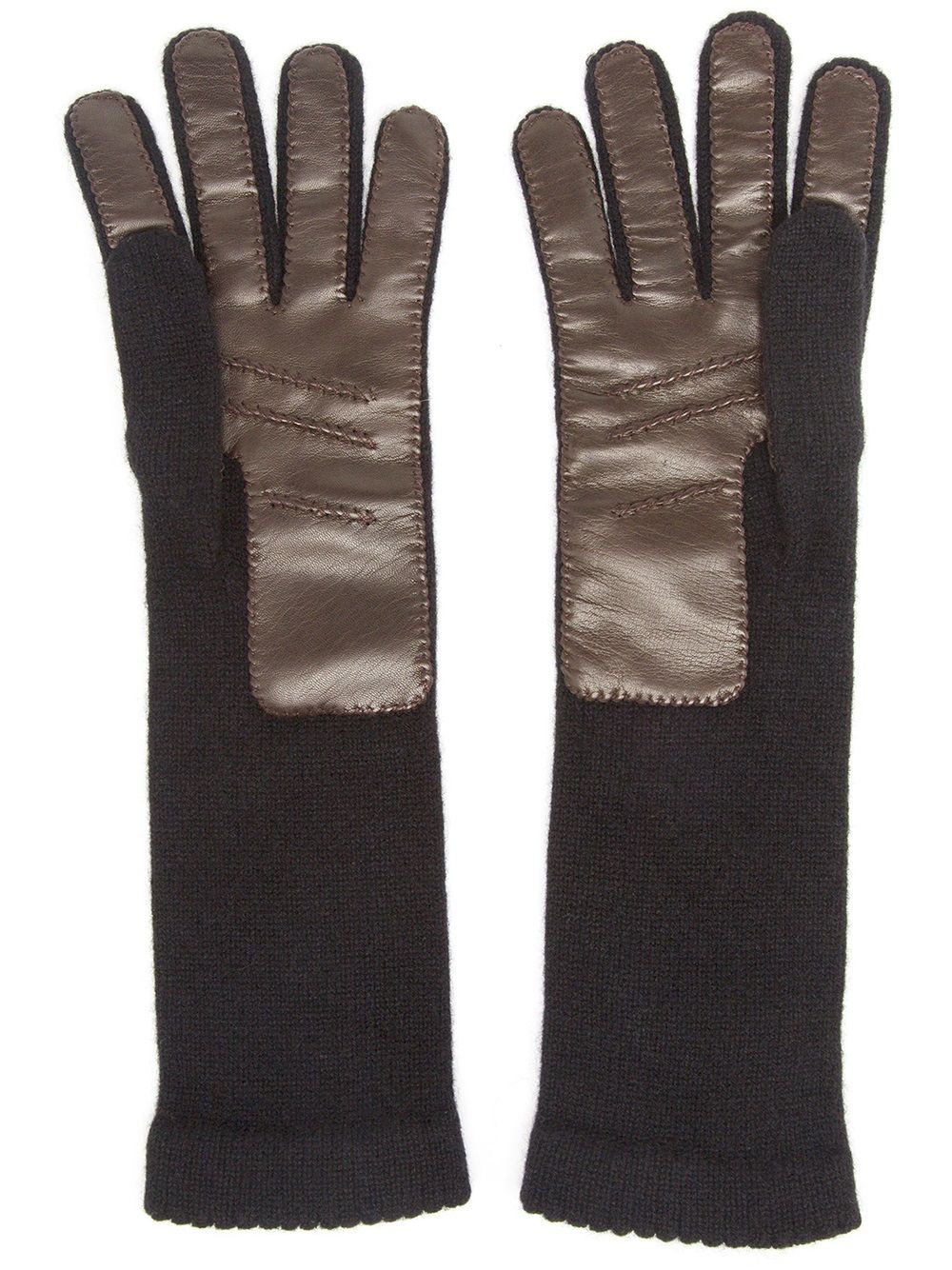 Inverni knitted leather gloves