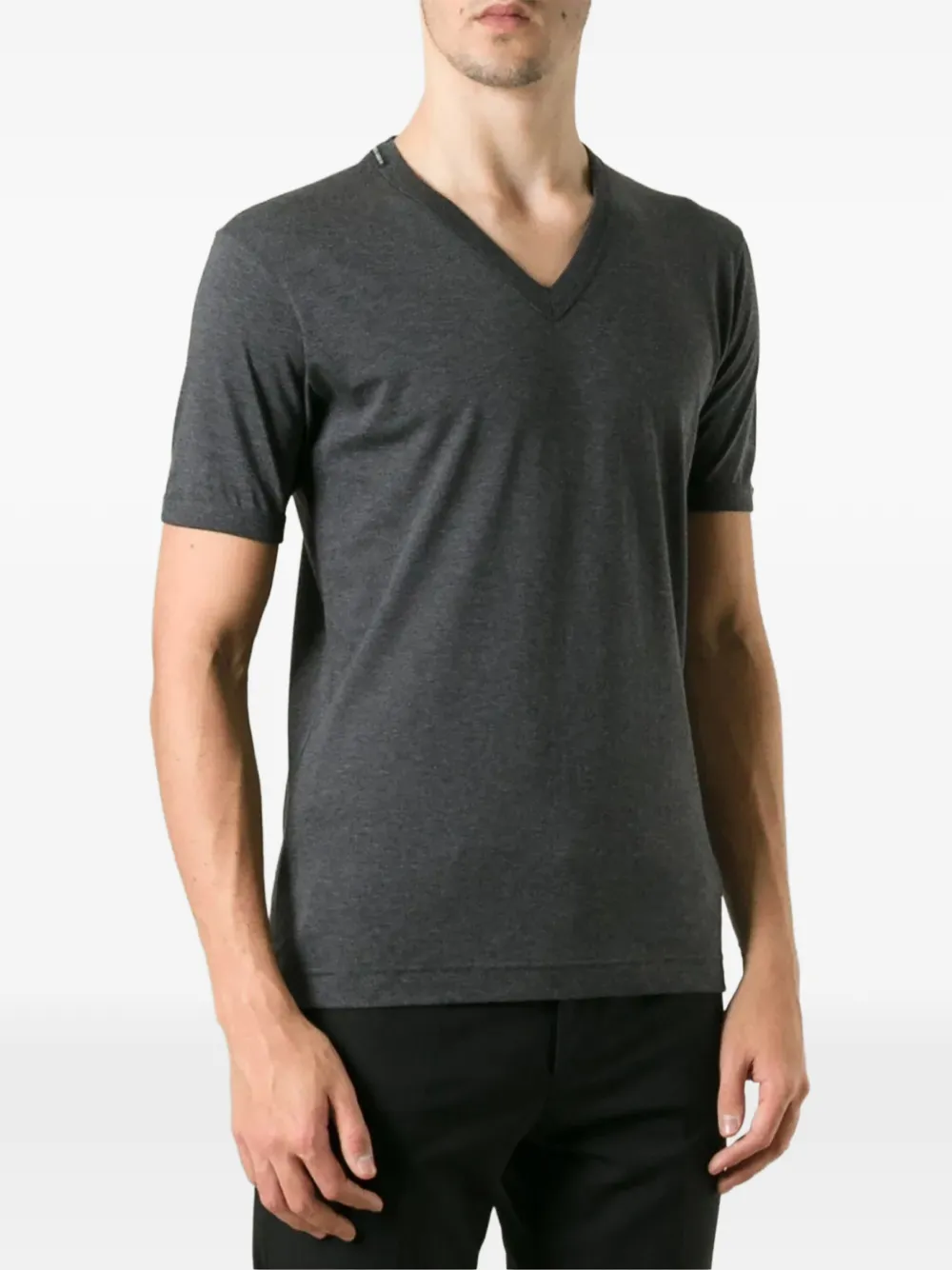  Dolce & Gabbana Klassisches T Shirt   Grau 