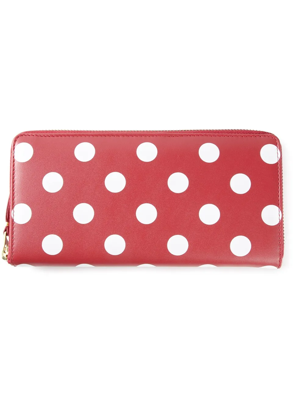 Comme Des Garçons Wallet polka dot long wallet - Rosso