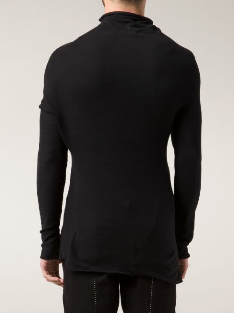 black draped shirt