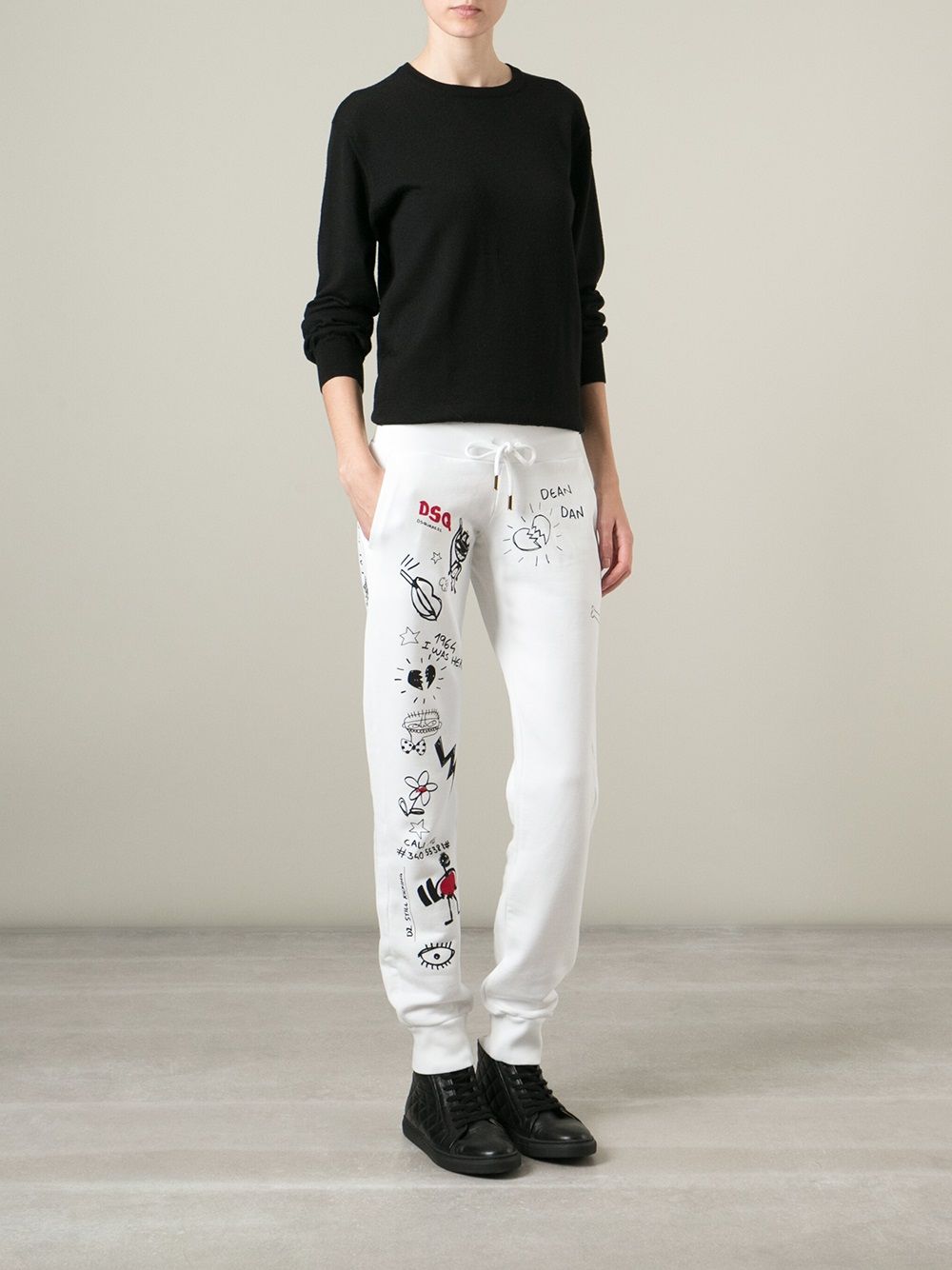 printed track pants