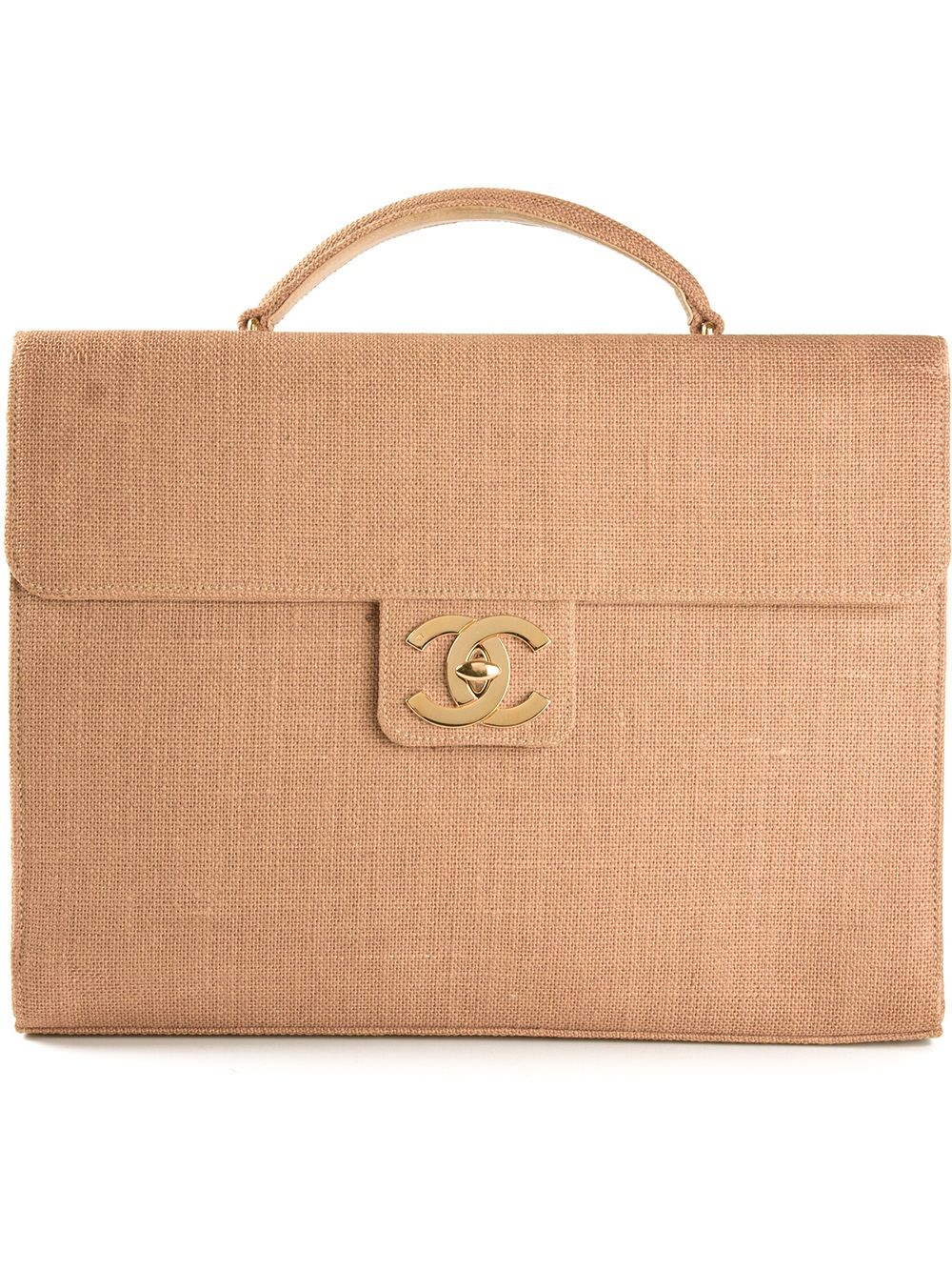 Chanel Vintage Logo Briefcase - Farfetch