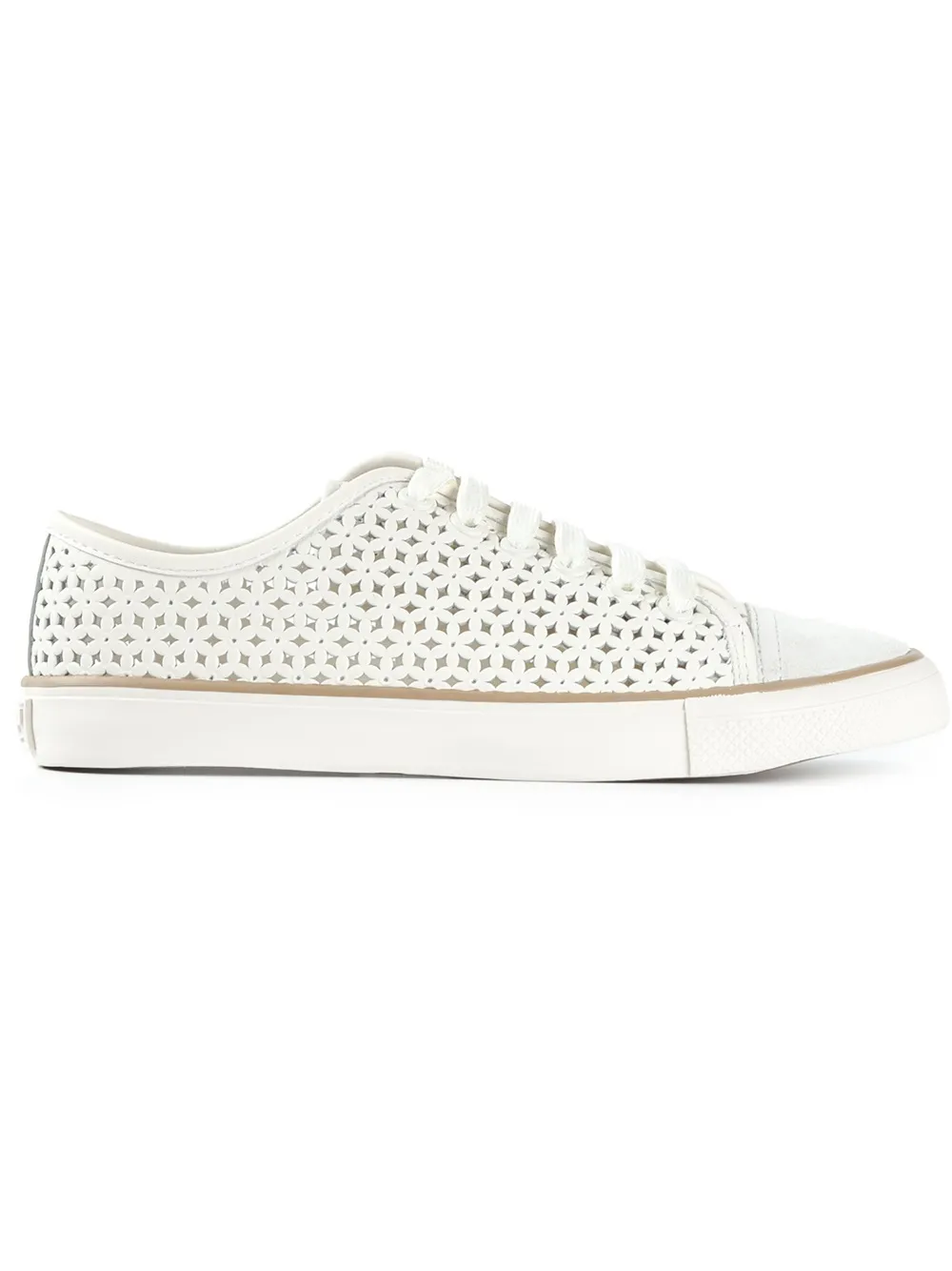 Tory Burch lace design low lace-up sneakers White