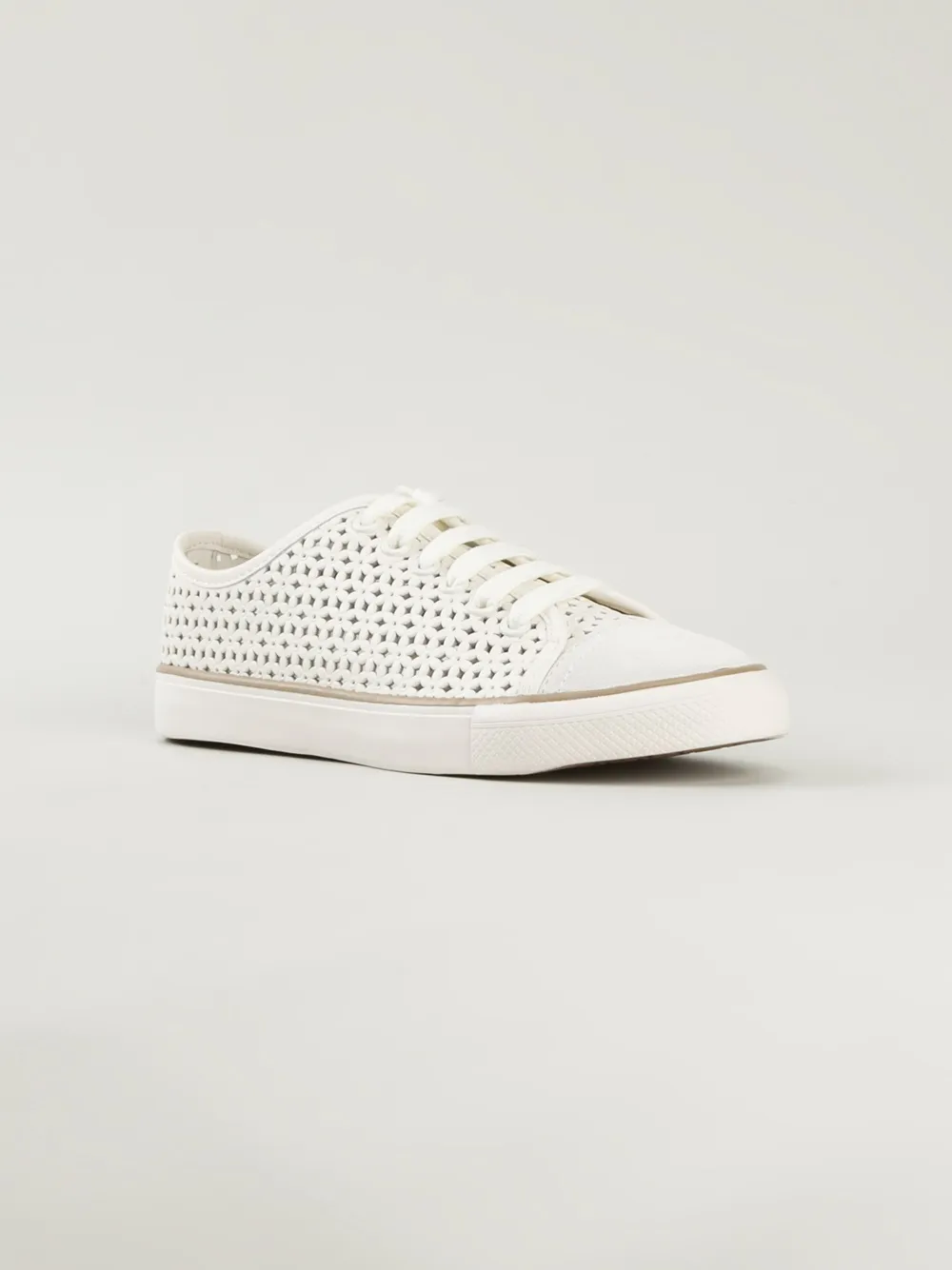 Tory Burch lace design low lace-up sneakers White