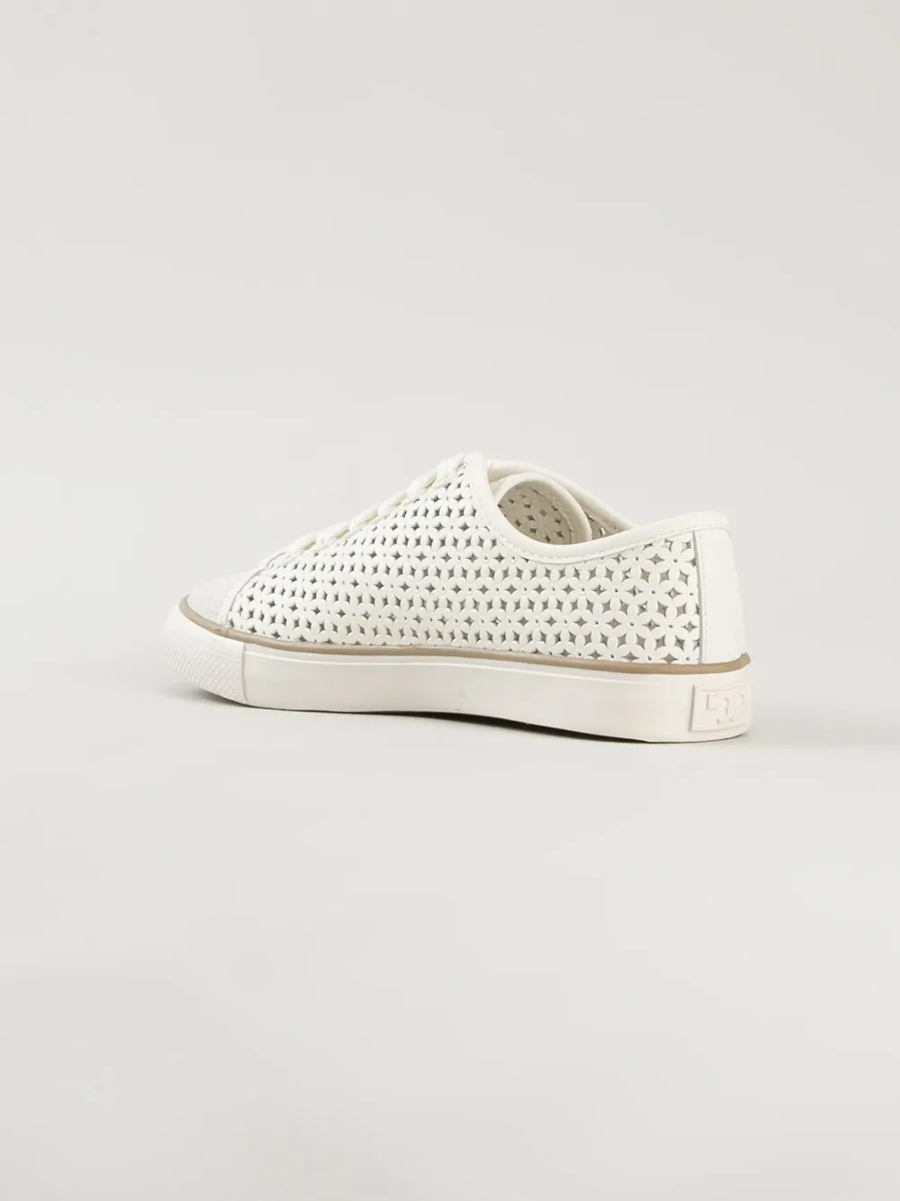 Tory Burch lace design low lace-up sneakers White