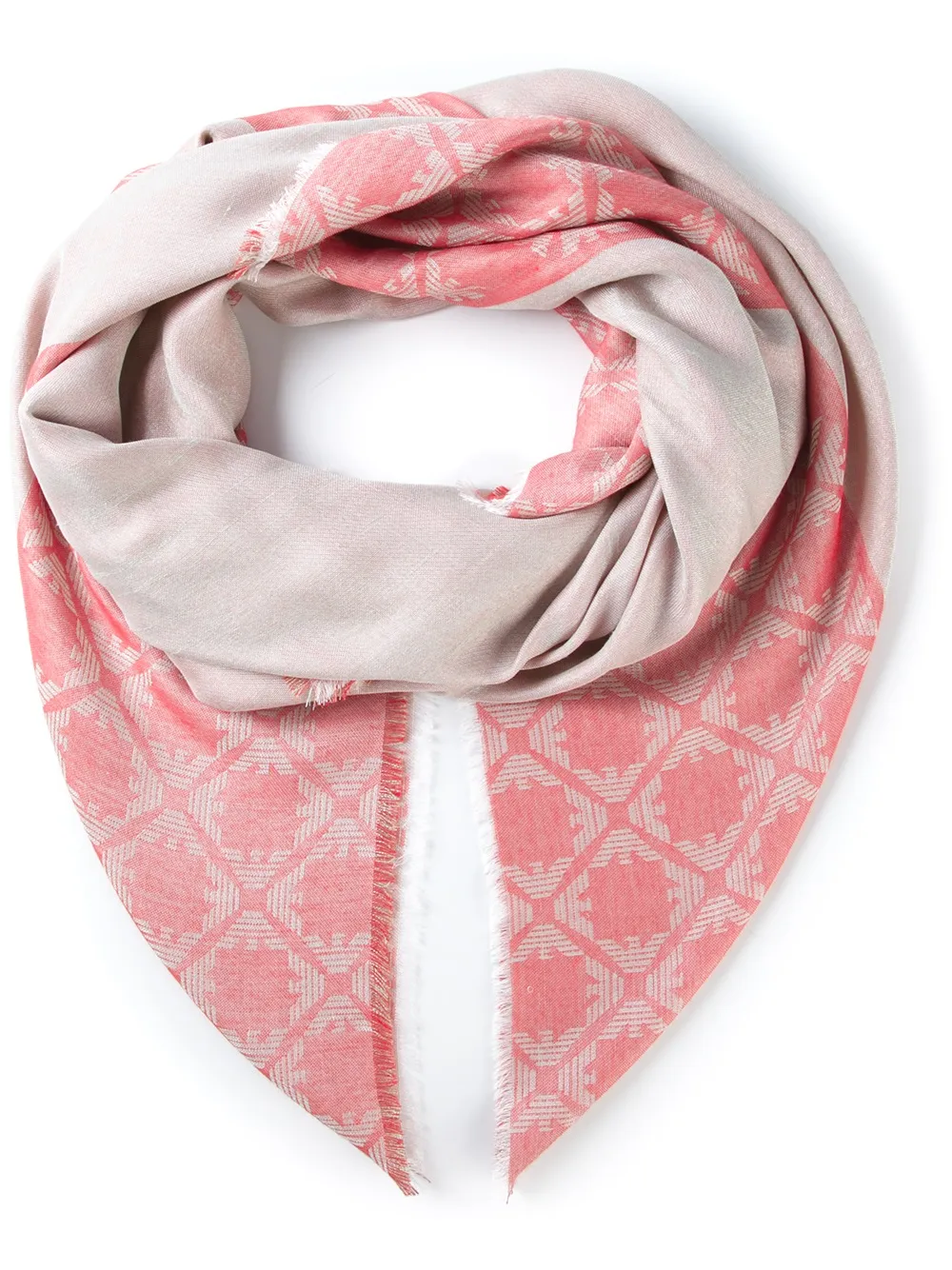 Emporio Armani woven logo scarf Rood