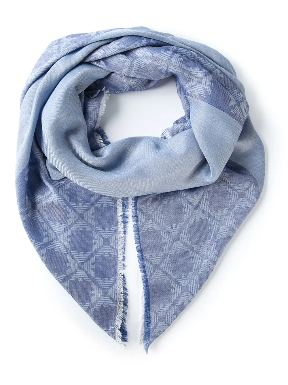 Emporio Armani woven logo scarf Blauw