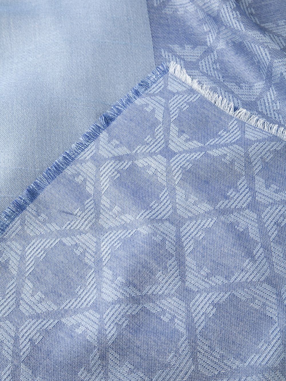 Emporio Armani woven logo scarf Blauw