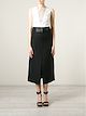 Victoria Beckham front slit belted skirt