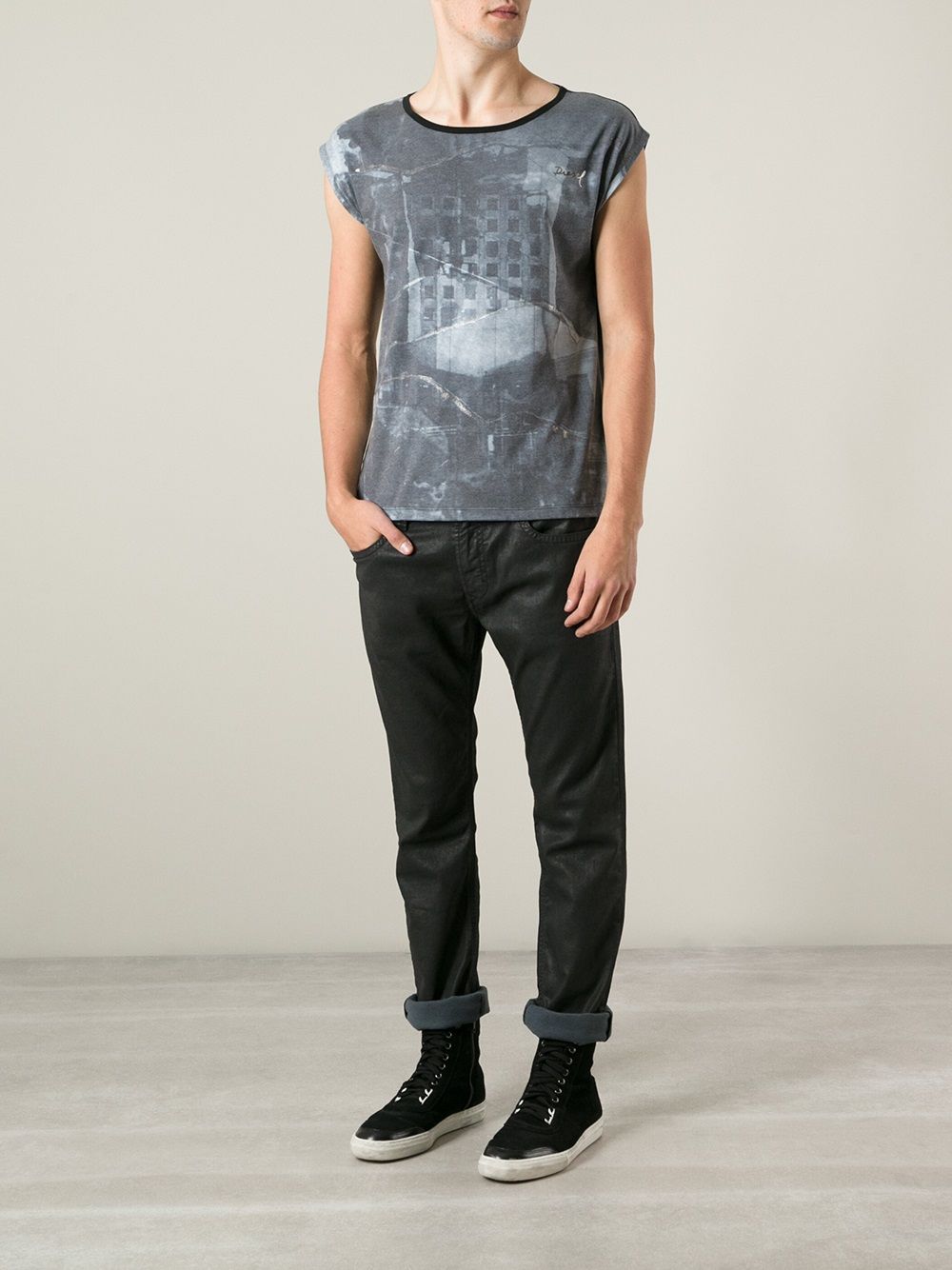 Diesel exclusive Diesel x Vitkac print tank top - Zwart