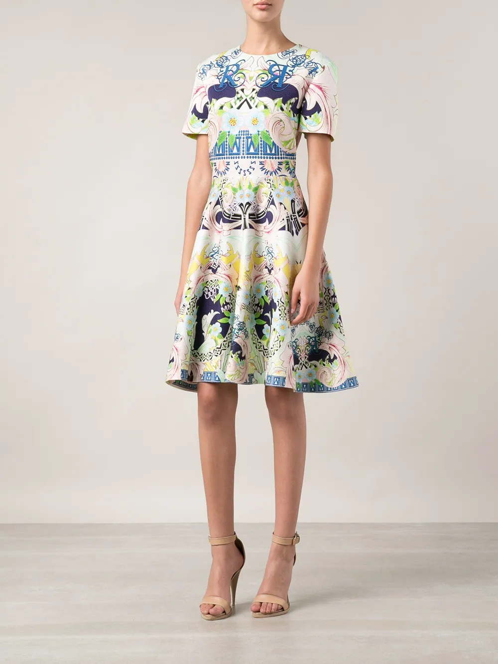 Mary Katrantzou 'Chrono' rose garden dress - Veelkleurig