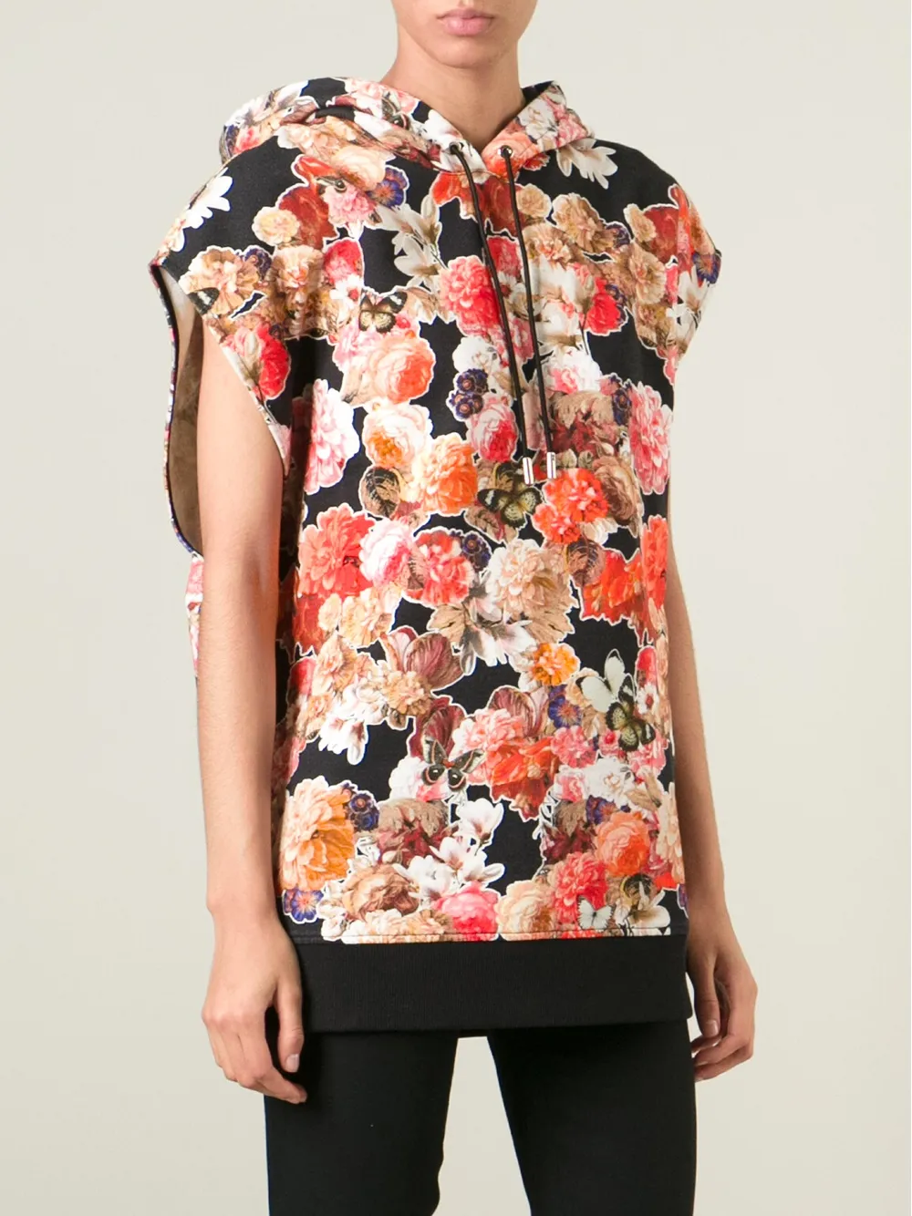  Givenchy Sweatshirt Mit Blumen Print   Schwarz 