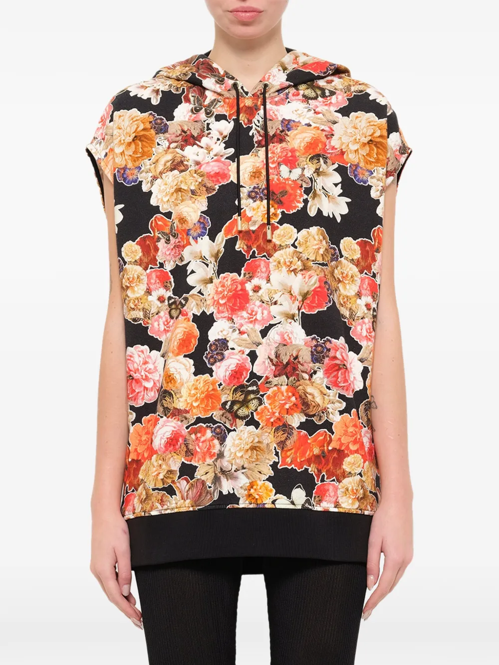 Givenchy Sweatshirt mit Blumen-Print - Schwarz