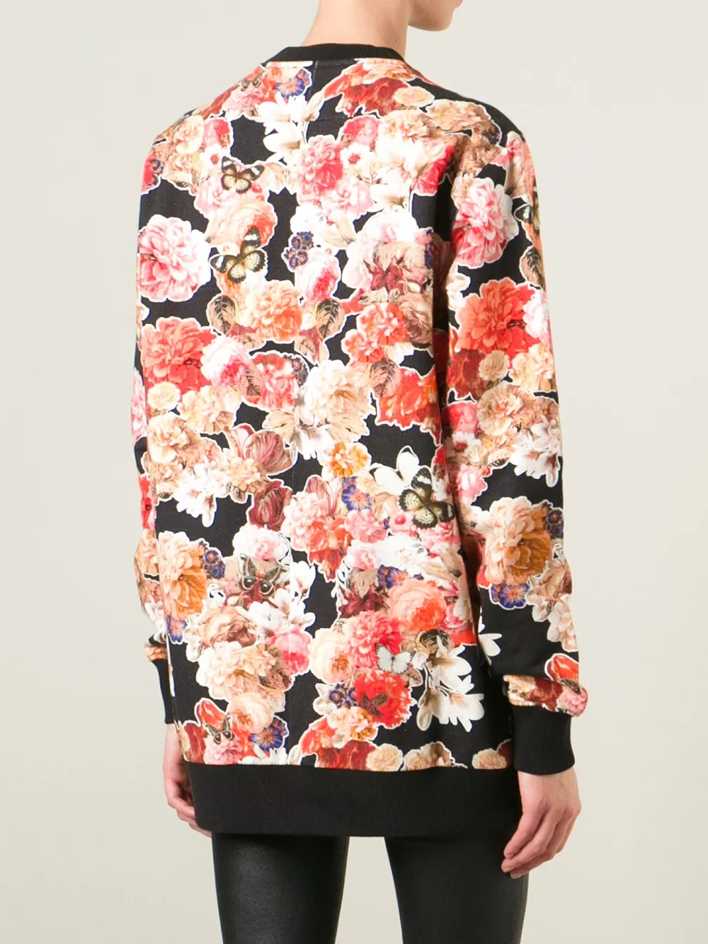 Givenchy floral print sweatshirt Zwart