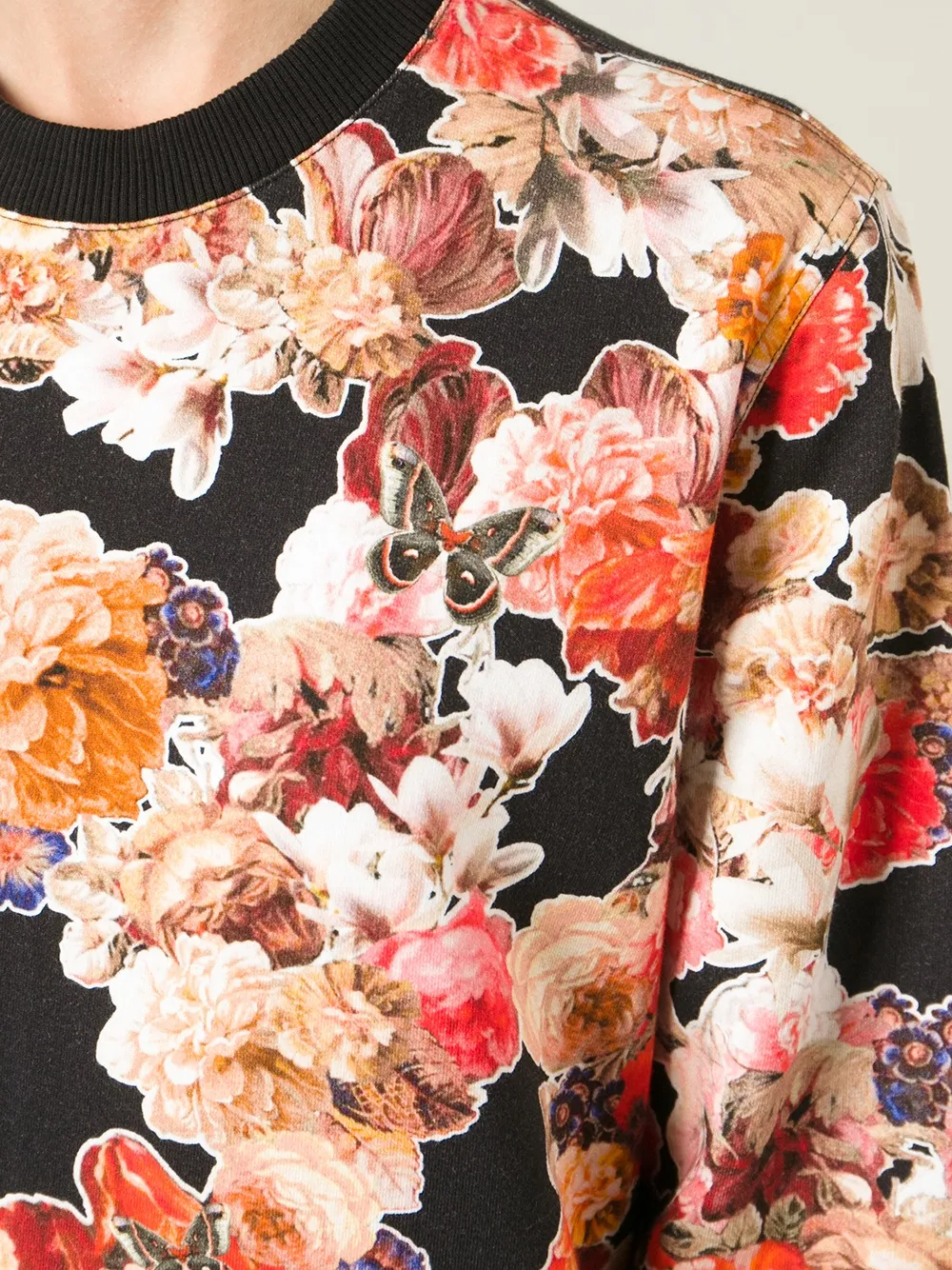Givenchy floral print sweatshirt Zwart