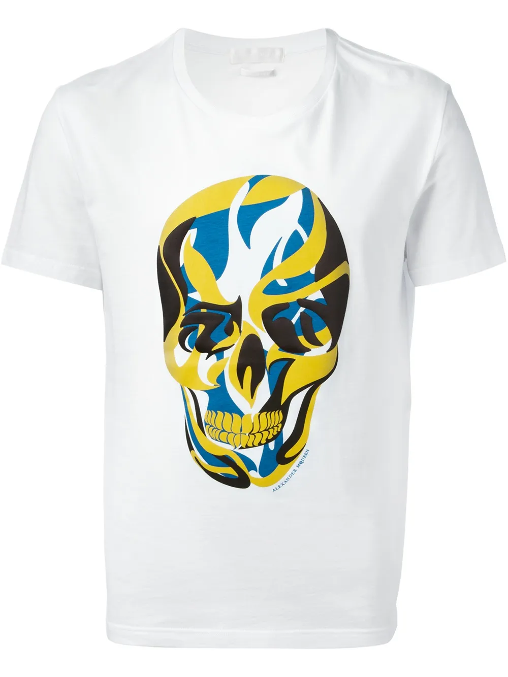Alexander Mcqueen Abstract Skull Print T-shirt In White