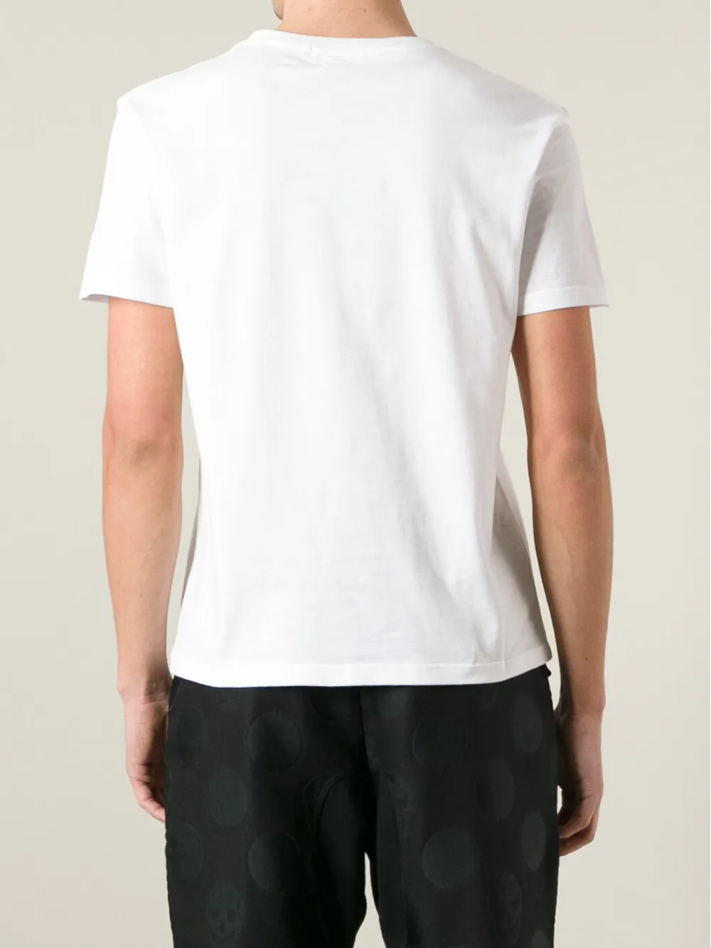 Alexander Mcqueen Abstract Skull Print T-shirt In White