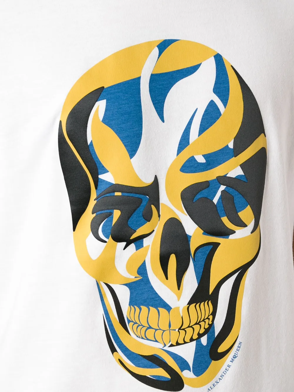 Alexander Mcqueen Abstract Skull Print T-shirt In White