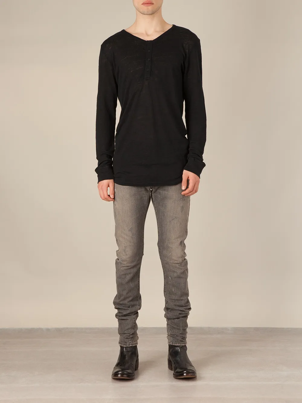Balmain long sleeve T-shirt Zwart
