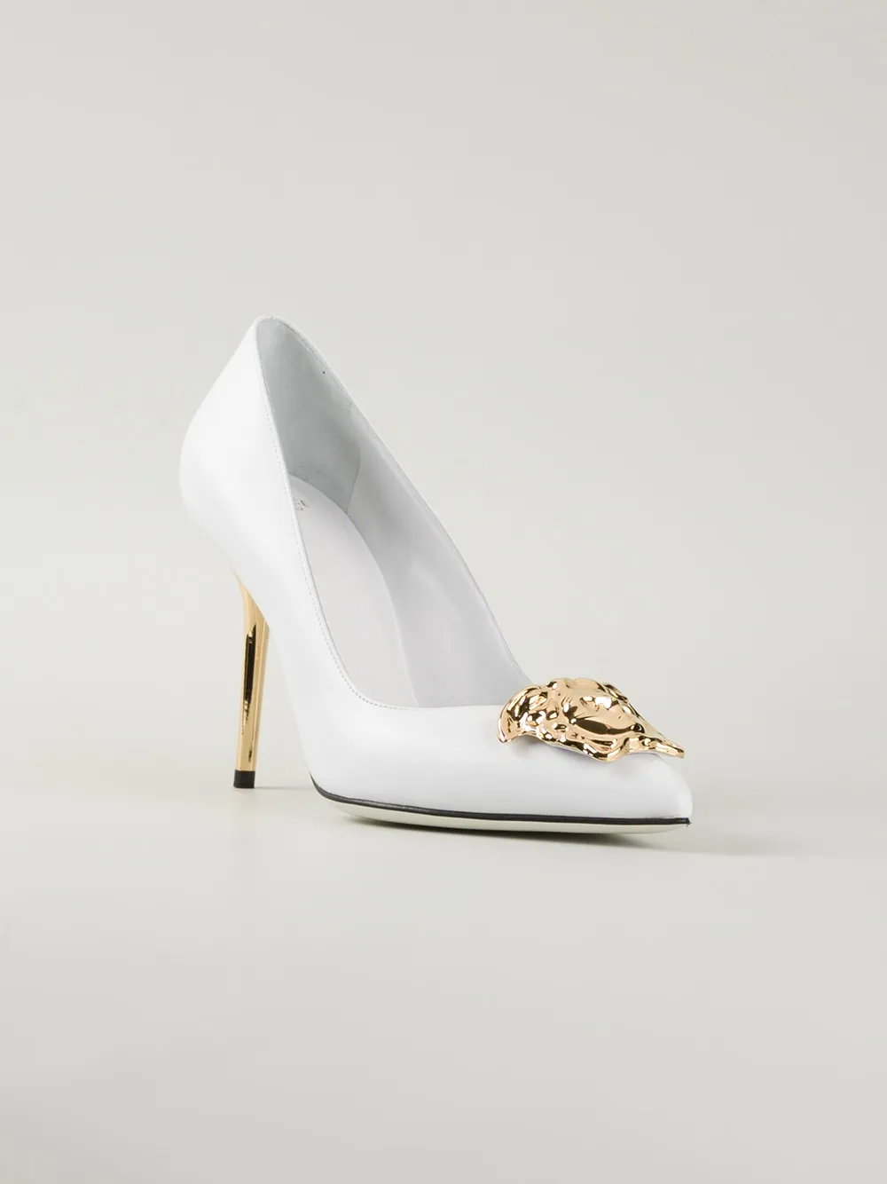 white versace palazzo pumps
