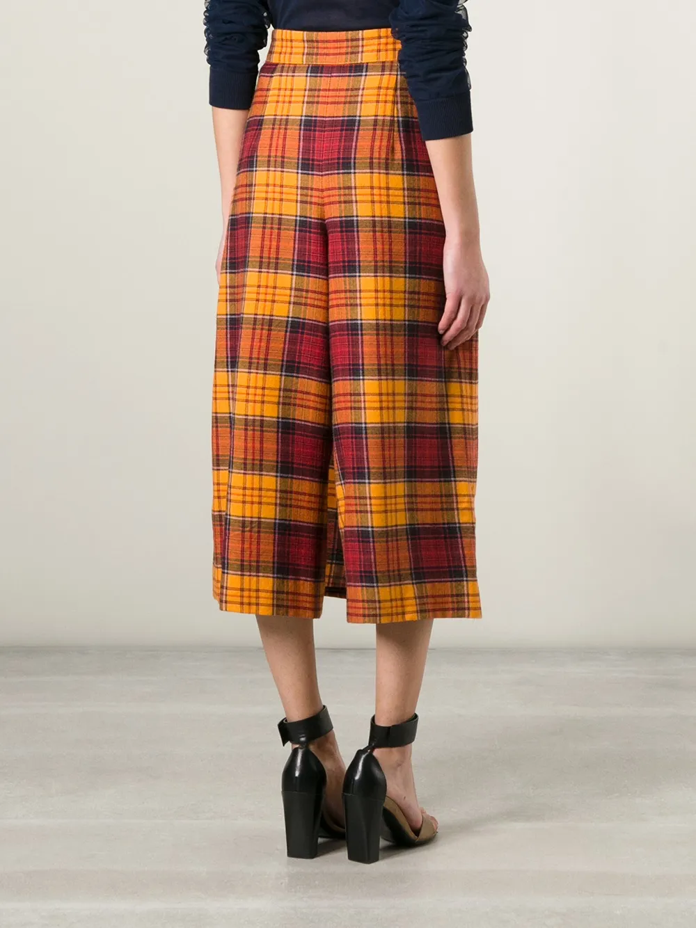 checked culottes