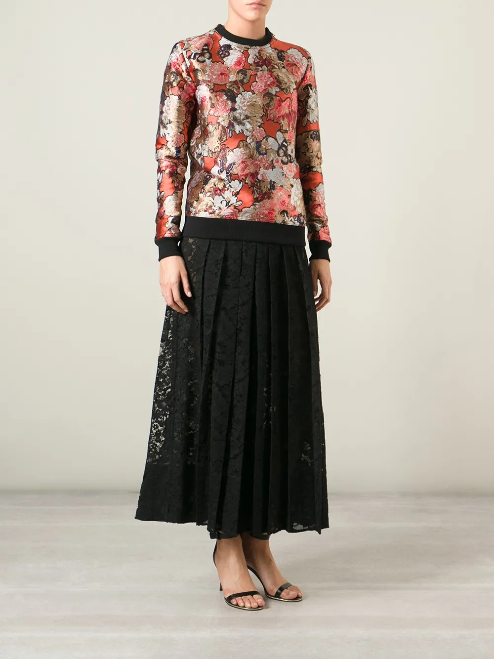 Givenchy floral embroidered sweatshirt - Geel