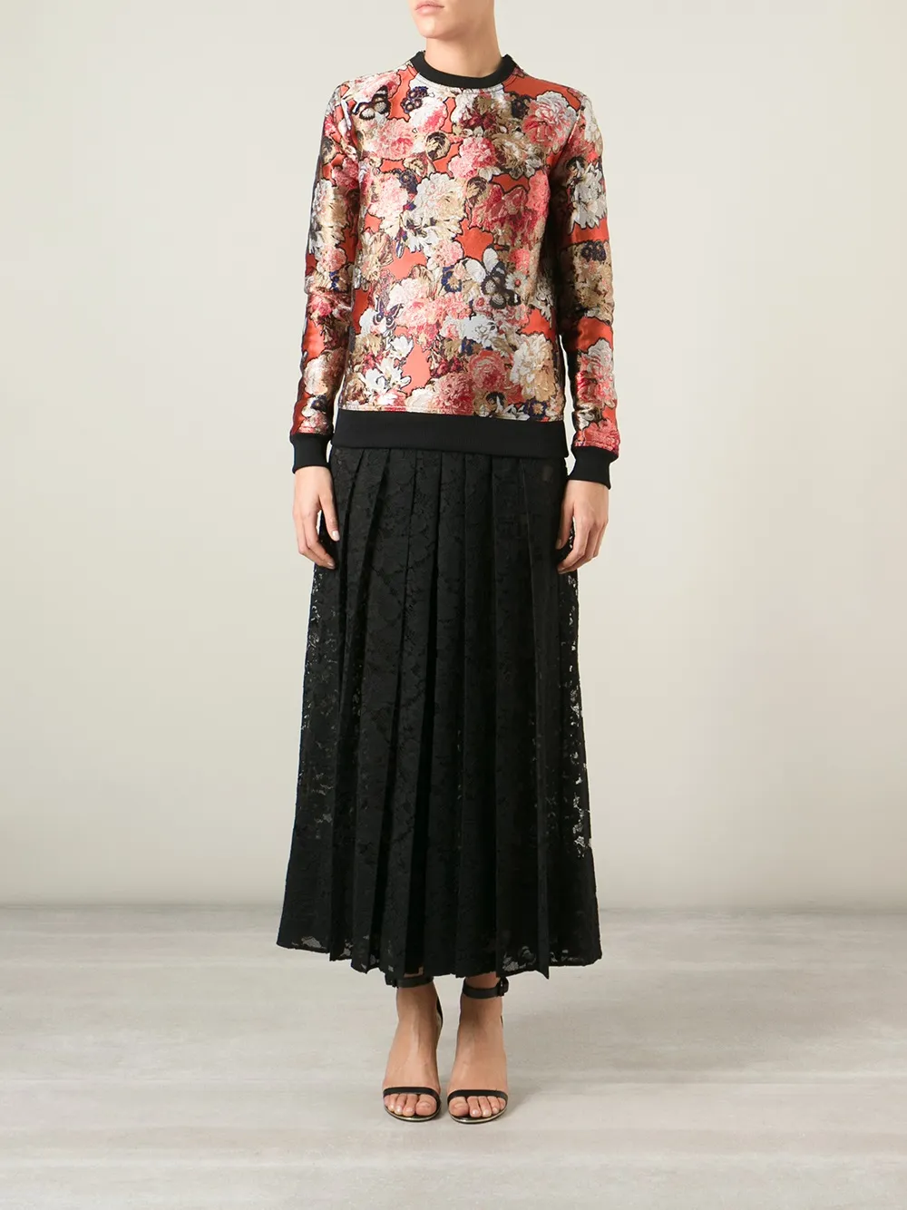 Givenchy floral embroidered sweatshirt Geel