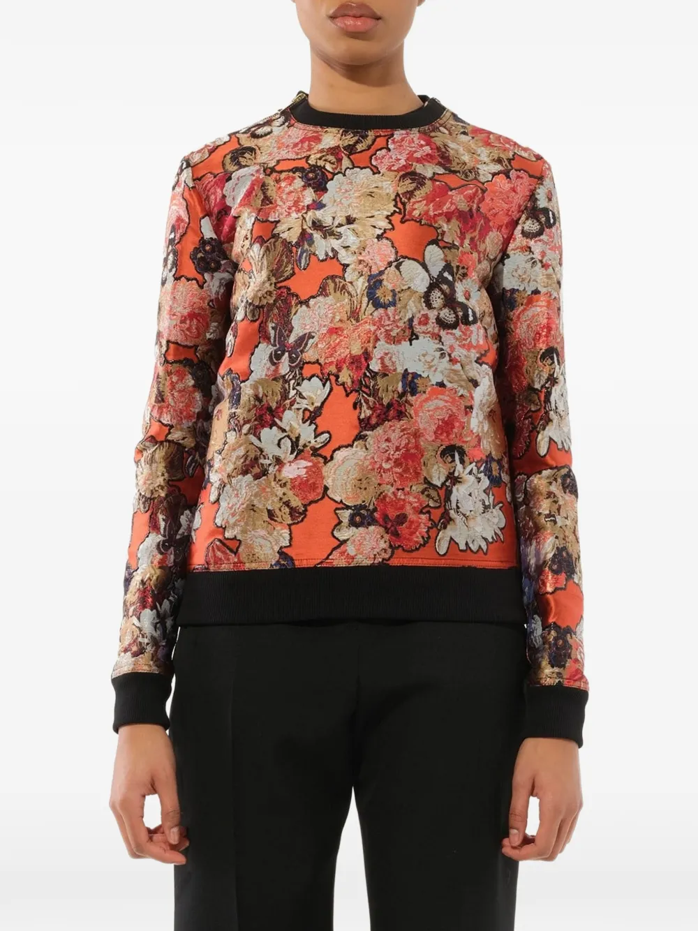 Givenchy floral embroidered sweatshirt Geel