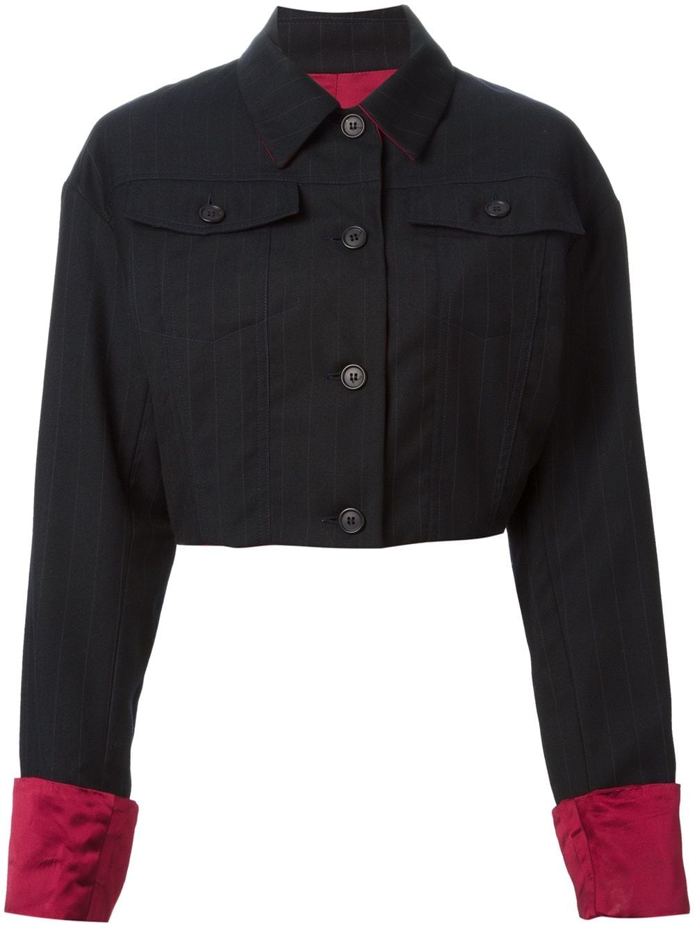 фото Dolce & Gabbana Pre-Owned укороченная куртка в тонкую полоску